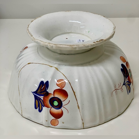 Early 19th Century Gaudy Welsh Oriental Hexagon Pattern Lustre Pedestal Bowl - Picture 12 of 16